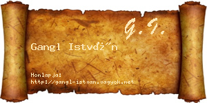 Gangl István névjegykártya