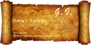 Gangl István névjegykártya